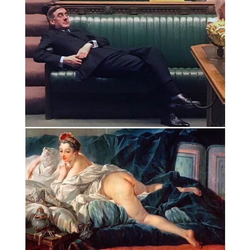 のインスタグラム：「Entitlement is so tiresome 💅🏻#jacobreesmogg #brexitpinup」