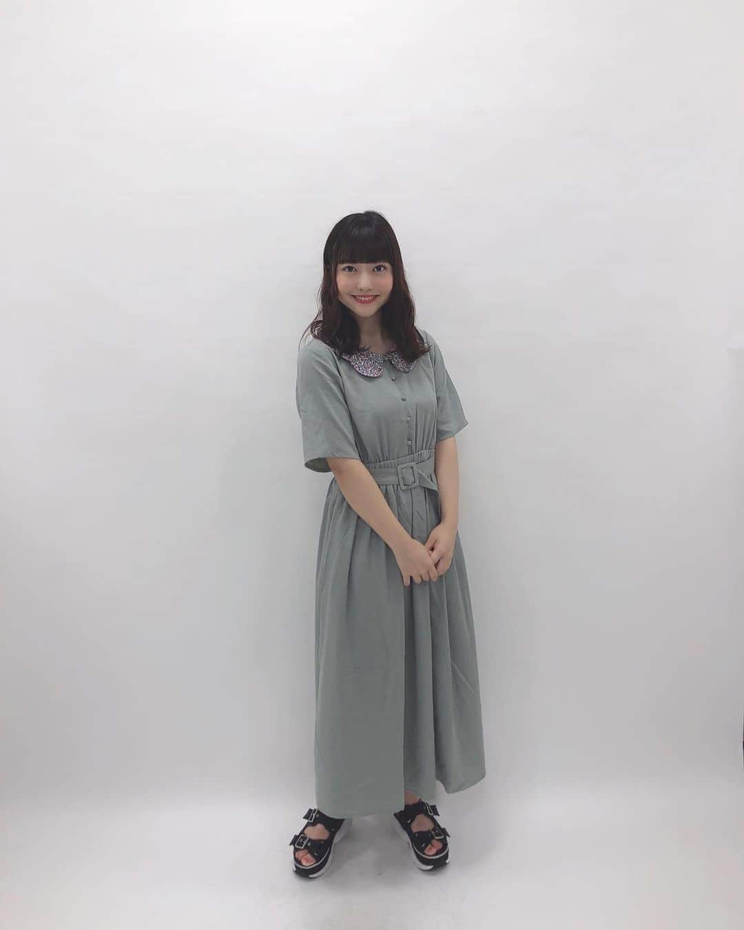 日下部愛菜さんのインスタグラム写真 - (日下部愛菜Instagram)「撮影でしたん☺︎ 私服はメリージェニーワンピ🧸☘ #merryjenny #ワンピース」9月4日 18時52分 - aina_kusakabe