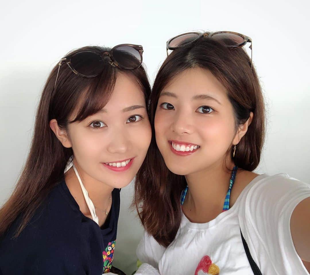 のインスタグラム：「プールにも入りました⛱ 今年初でした！やっと夏らしいことができました😁  #メーテレ  #アナウンサー #島津咲苗 #夏休み #vacation」