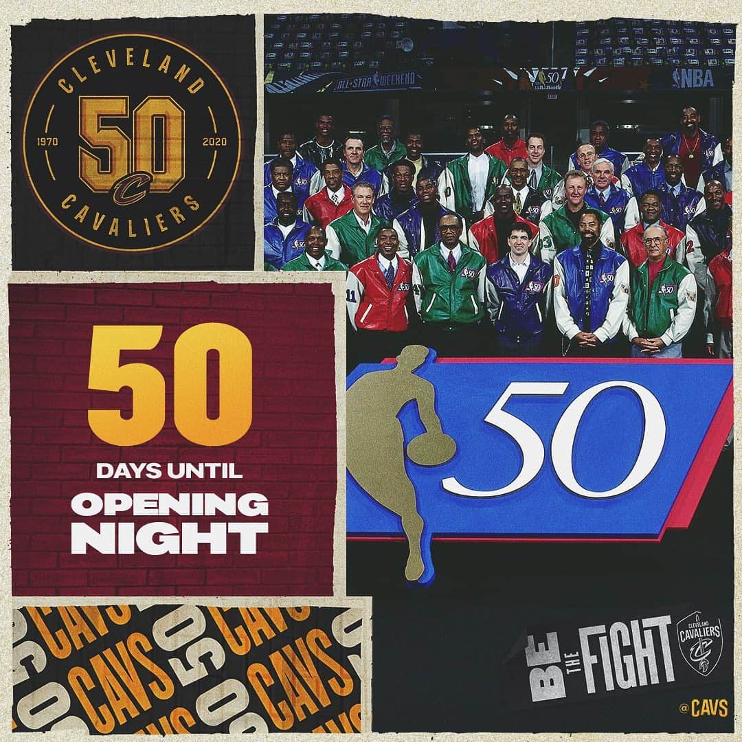 キャブスさんのインスタグラム写真 - (キャブスInstagram)「The countdown to #Cavs50 is on!  Back in 1997, the @nba celebrated its 50th anniversary right here in Cleveland by honoring the 50 Greatest Players in league history.」9月4日 20時20分 - cavs