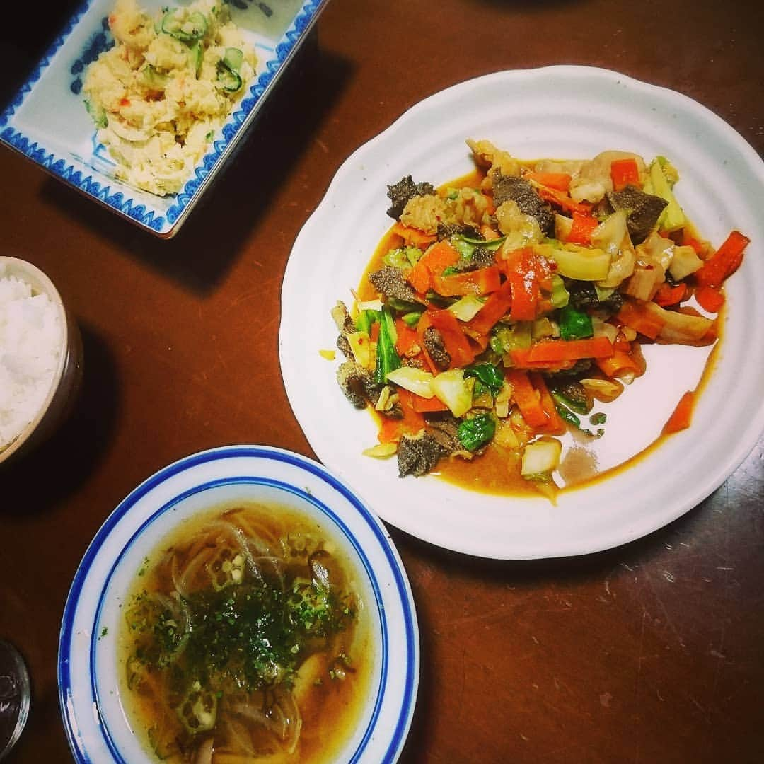 小原尚子さんのインスタグラム写真 - (小原尚子Instagram)「今日の小原さん家のご飯 前歯欠けたので私は水← 毎日の歯の摩耗が著しいのを 身をもって知る( ´•ω•` ) 歯医者に行けるのは6日と言う 何とも微妙な空白期間です」9月4日 20時51分 - naokoobara0817