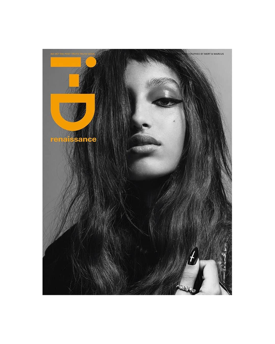 i-Dさんのインスタグラム写真 - (i-DInstagram)「The third cover star of i-D's The Post Truth Truth Issue is THE model of the moment, @mona_tougaard. 🖤⁣⁣ ⁣⁣⁣ 17-year-old Mona spoke to i-D contributing editor @adesuwa about boys, beers and getting stuck in an elevator with God. ⁣⁣ ⁣⁣ Hit the link in bio to read their very real and very touching conversation. 🔗⁣⁣⁣⁣ ⁣⁣⁣⁣ Preorder your copy of #ThePostTruthTruthIssue now on i-Dstore.co 📦⁣⁣⁣⁣⁣⁣⁣ ⁣⁣⁣⁣⁣ [The Post Truth Truth Issue, no. 357, Autumn 2019.]⁣⁣⁣⁣⁣⁣ Photography @mertalas & @macpiggott⁣⁣ Fashion director @mr_carlos_nazario⁣⁣ Editor-in-Chief @alastairmckimm⁣⁣⁣⁣⁣⁣⁣ Creative Director @lauragenninger⁣⁣⁣⁣⁣⁣ Interview @adesuwa⁣⁣ Text @felixlp⁣⁣ Mona wears coat and tank @ysl by @anthonyvaccarello. Choker @dior. Nose ring model’s own. Ring #WerkstattMunchen.⁣ Hair @mustafayanaz at @artandcommerce for @matrix⁣⁣ Make-up @lauren.parsons at @Art Partner⁣⁣ Nails @laurenmichellepires at @dandvmanagement using #CHANEL Le Vernis in Pure White and Pure Black and CHANEL La Crème Mai⁣⁣ Set design @migsbento at @streetersagency⁣⁣ Photography assistance Sinclair Jaspard Mandy, @ben_coppola and @hristohristovofficial⁣⁣ Digital technicians @niccolopacilli and @marcktorri⁣⁣ Styling assistance @_raymondgee and @hugolavin⁣⁣ Make-up assistance @anastasia_hess, @paigenwhiting and Chloe Palmer⁣⁣ Hair assistance @masayoshi_n_fujita⁣⁣ Set design assistance @ameezsteez and @annesophie_keen⁣⁣ Production Leonard Cuinet-Petit and @itsmadelinej at Across Media Productions⁣⁣ Production assistance Jonny Faulkner, @ivanopag, Valentina Boteva and @rosieashley⁣⁣ Casting director @samuel_ellis for DMCASTING⁣⁣ Model ⁣⁣⁣#MonaTougaard at @thesocietynyc. ⁣⁣ #MertAndMarcus #ThePostTruthTruthIssue #Renaissance⁣⁣⁣⁣ #SaintLaurent #Dior⁣」9月4日 21時01分 - i_d