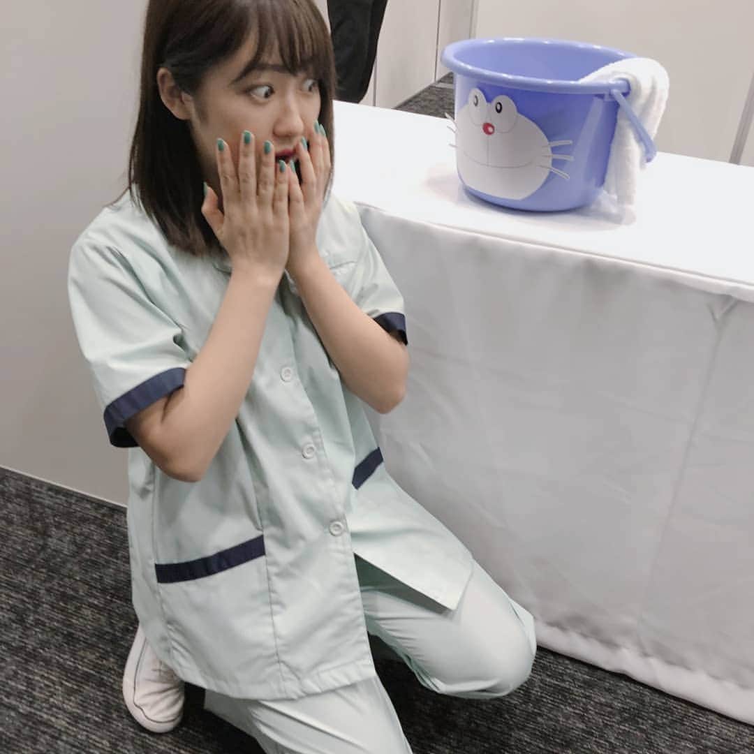 野中美希さんのインスタグラム写真 - (野中美希Instagram)「清掃員でござる(^^) #ちぇる #野中美希 #モーニング娘19 #morningmusume19 #ドラえもん #のなえもん #清掃員 #スタッフさんが #作ってくれた #ありがとうございます #😭 #かわいい #あと約1ヶ月で #20歳 #きゃー！ #わー！ #たのしみ」9月4日 21時45分 - miki_nonaka.official