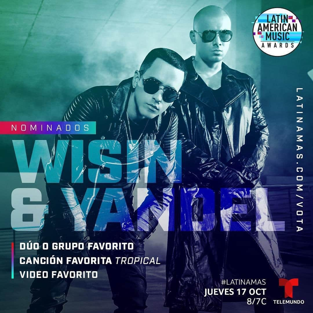 ウィジンさんのインスタグラム写真 - (ウィジンInstagram)「Gracias @latinamas por esta grata sorpresa 3 nominaciones es una bendición gigante 🌎🏌🏻‍♂️🏆@wisinyyandel #LAGERENCIA」9月4日 23時55分 - wisin