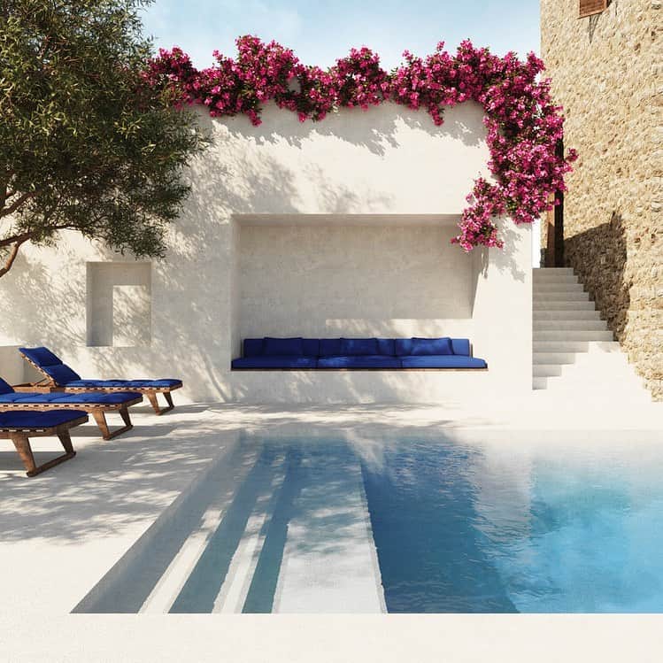 MT DOMAINEさんのインスタグラム写真 - (MT DOMAINEInstagram)「We aren’t ready for summer to be done, so we’ll just be over here dreaming of this Mediterranean home @subdivision_ig designed. 💧」9月5日 0時53分 - mydomaine