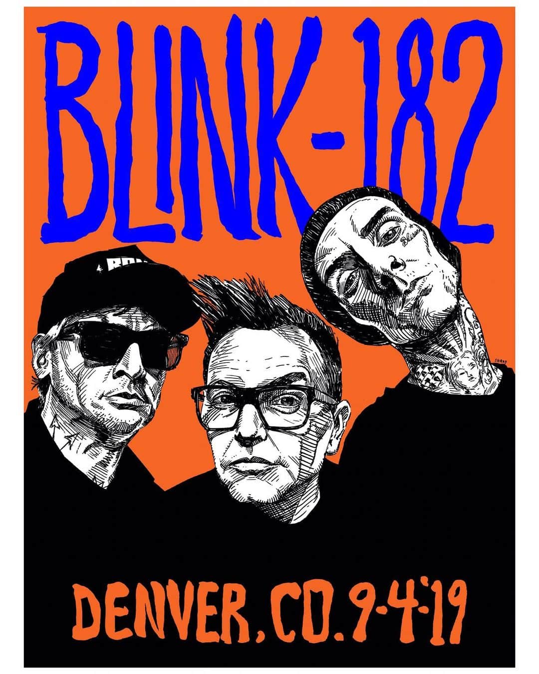 blink-182さんのインスタグラム写真 - (blink-182Instagram)「Denver see ya tonight. ☠️ Show poster by @chrisshary.」9月5日 1時11分 - blink182