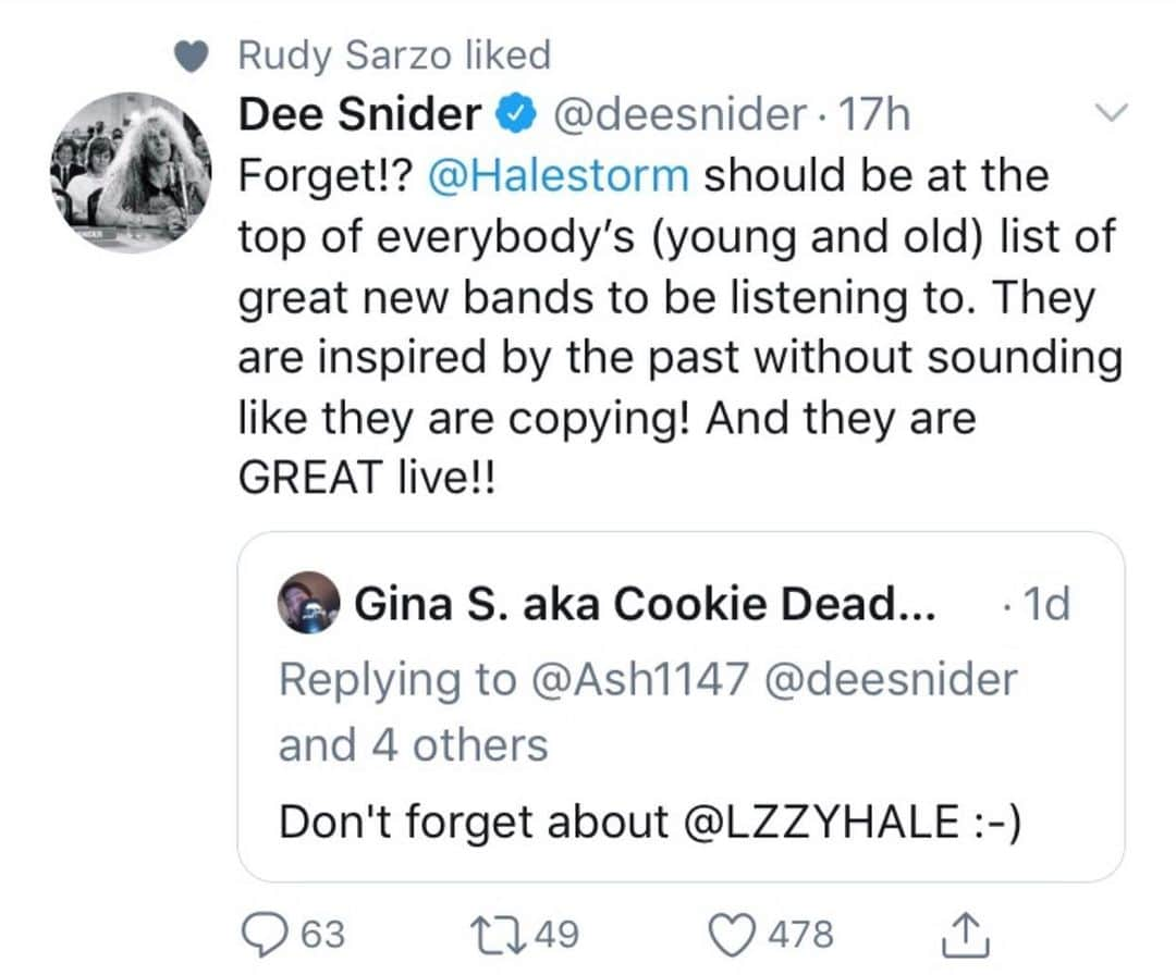 ジー・ヘイルさんのインスタグラム写真 - (ジー・ヘイルInstagram)「Thank you so much Dee @deesnider !!」9月5日 1時51分 - officiallzzyhale