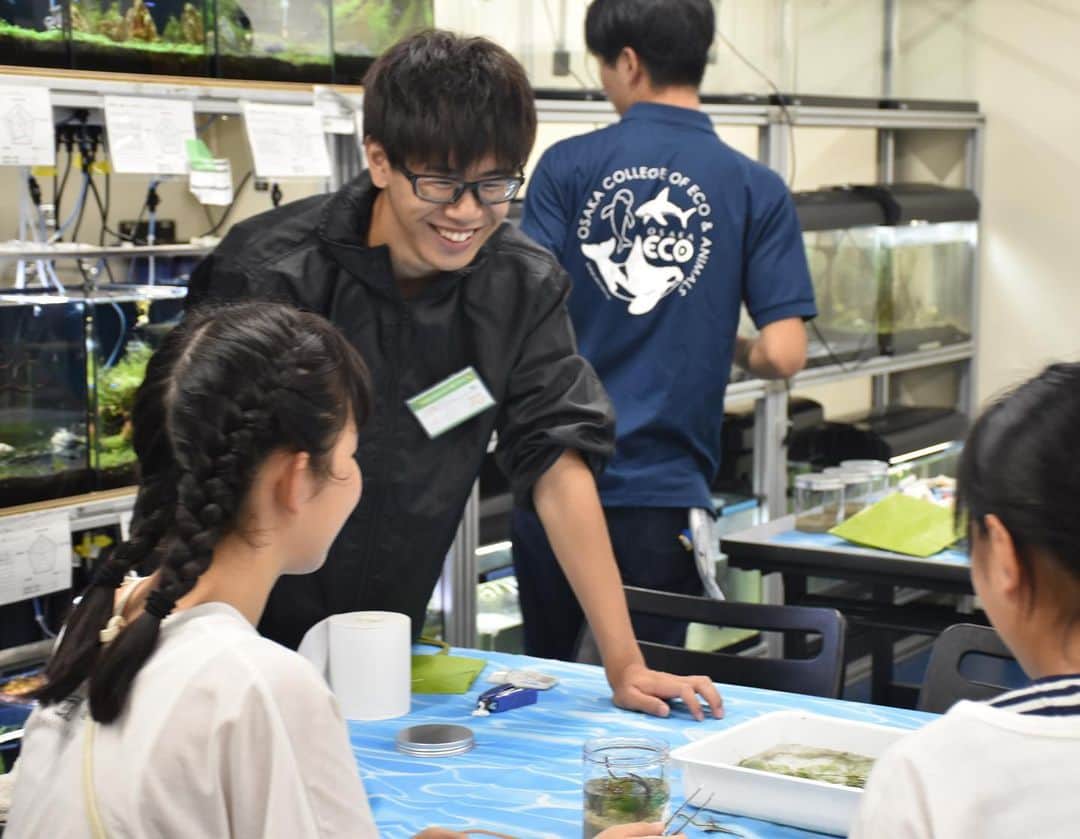 大阪ECO動物海洋専門学校さんのインスタグラム写真 - (大阪ECO動物海洋専門学校Instagram)「夏休み🏖大阪ECOではドリサポ（学生スタッフ）にお手伝い頂き、体験入学を毎週開催しておりました😉♬ 貴重な夏休みの時間をありがとうございます！！ ※写真は一部の学生しかアップできておらず、すみません💦  #大阪ECO  #専門学校  #動物看護師  #ドッグトレーナー  #ペットトリマー  #ドルフィントレーナー  #動物飼育  #アクアリスト」8月21日 17時37分 - osaka_eco