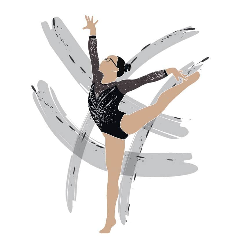 エミリー・チャンさんのインスタグラム写真 - (エミリー・チャンInstagram)「@morgihurd at nationals 😍🇺🇸 #usa #gymnast #gymnastics #illustration #drawing #cartoon #flipflytumble」8月21日 18時36分 - flipflytumble