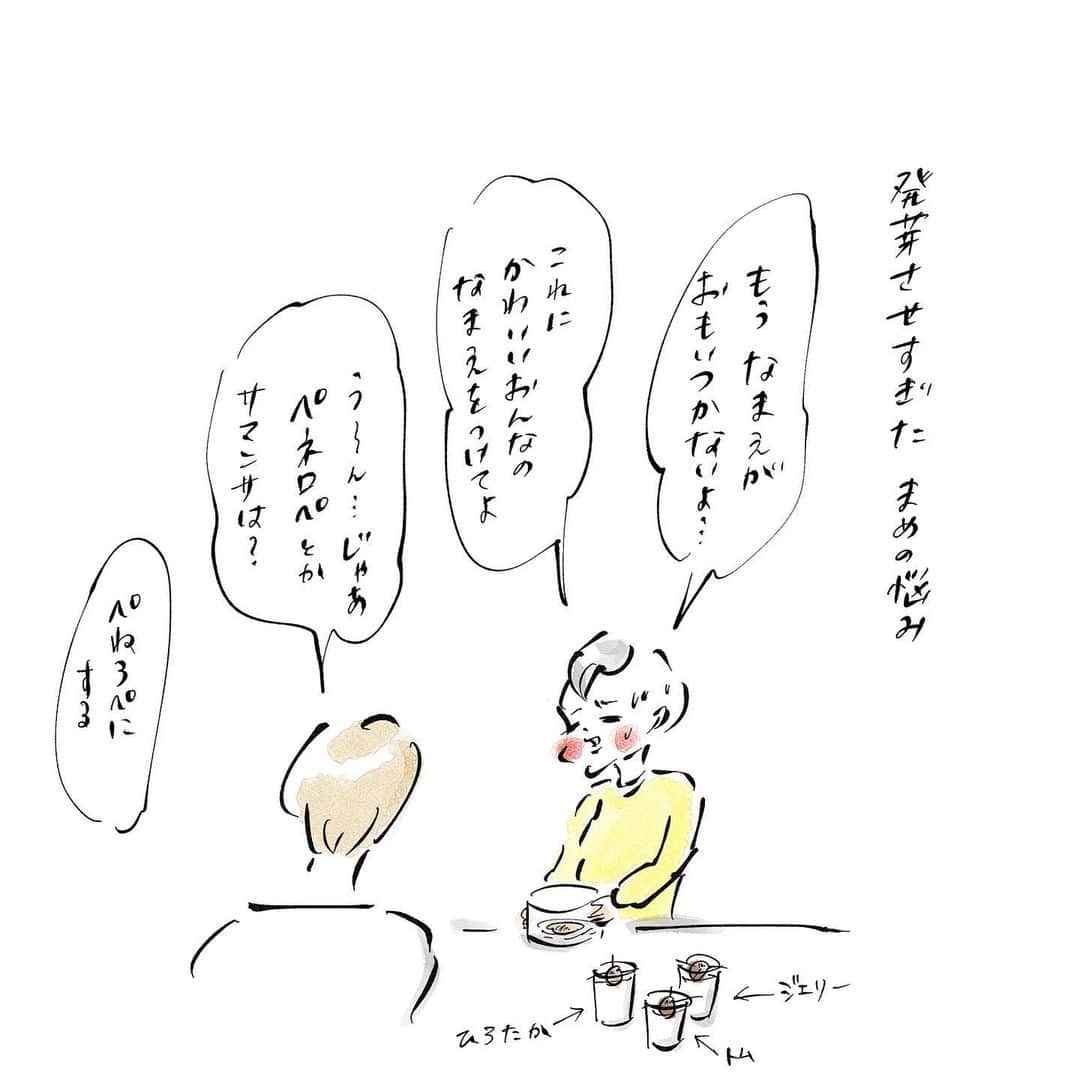 横峰沙弥香さんのインスタグラム写真 横峰沙弥香instagram マンゴーの名前はペネロペに決定 かわいいおんなの名前 名前はマスト それは愛 発芽王 発芽させすぎ まめちゃん ゆめこ 兄妹 こども 家族 きょうの息子 きょうの娘 絵日記 イラスト