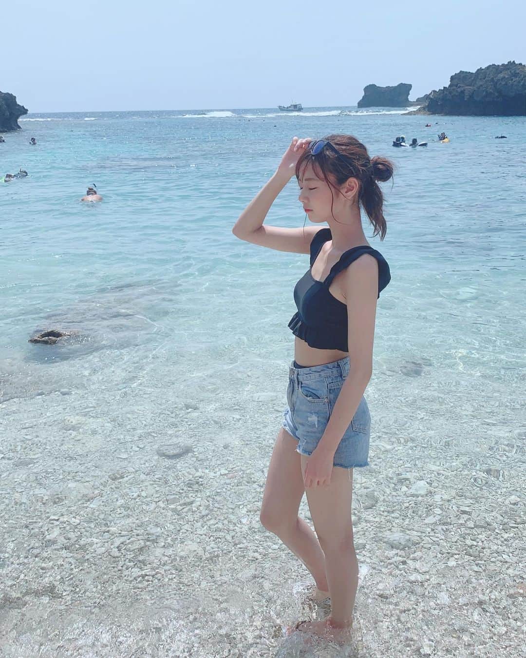 杉浦みずきのインスタグラム：「. 毎日海入りたい というか、ずっと水に浸かっていたい」