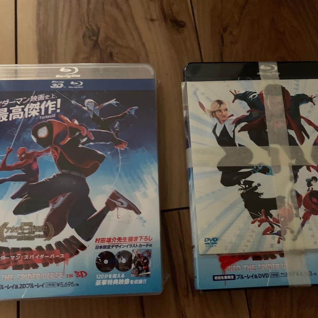 多根清史のインスタグラム：「スパイダーバースとスパイダーバースが被っちゃったぞ、スパイディづくしの中ではとっても爽やかだ…返品しよう（アマゾンでバリエーションありすぎ）」