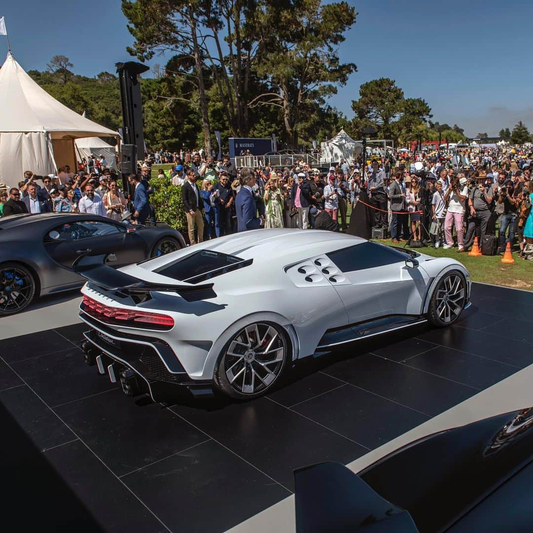 ブガッティさんのインスタグラム写真 - (ブガッティInstagram)「Recently we had the pleasure of presenting Centodieci, an homage to the EB110, at The Quail - A Motorsports Gathering. Our proud display at the Concours d’Elegance, Pebble Beach, included La Voiture Noire, making its first US appearance alongside iconic EB110, Veyron, Divo and Chirons. Experience the exclusive event for yourself here. #BUGATTI #Centodieci #BUGATTICentodieci #EB110 #LaVoitureNoire #Type57 #BUGATTI110ans La Voiture Noire: @cars247 @hunterswift」8月22日 3時18分 - bugatti