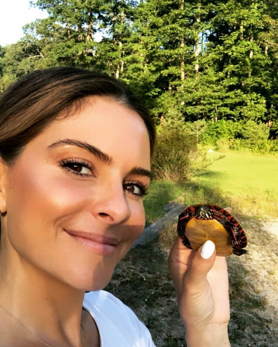 マリア・メノウノスさんのインスタグラム写真 - (マリア・メノウノスInstagram)「Found a new friend 🐢. Any name suggestions?」8月22日 3時58分 - mariamenounos