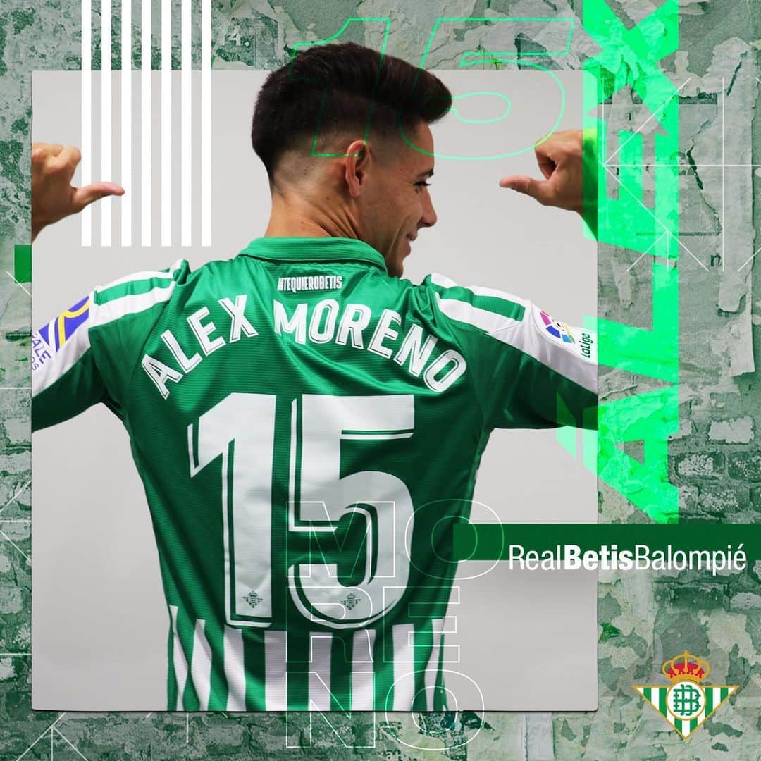 レアル・ベティスさんのインスタグラム写真 - (レアル・ベティスInstagram)「Y con el 15... ¡@morenoalex7! 🔢😍 -- And wearing number 15... @morenoalex7! 🔢😍」8月21日 19時32分 - realbetisbalompie