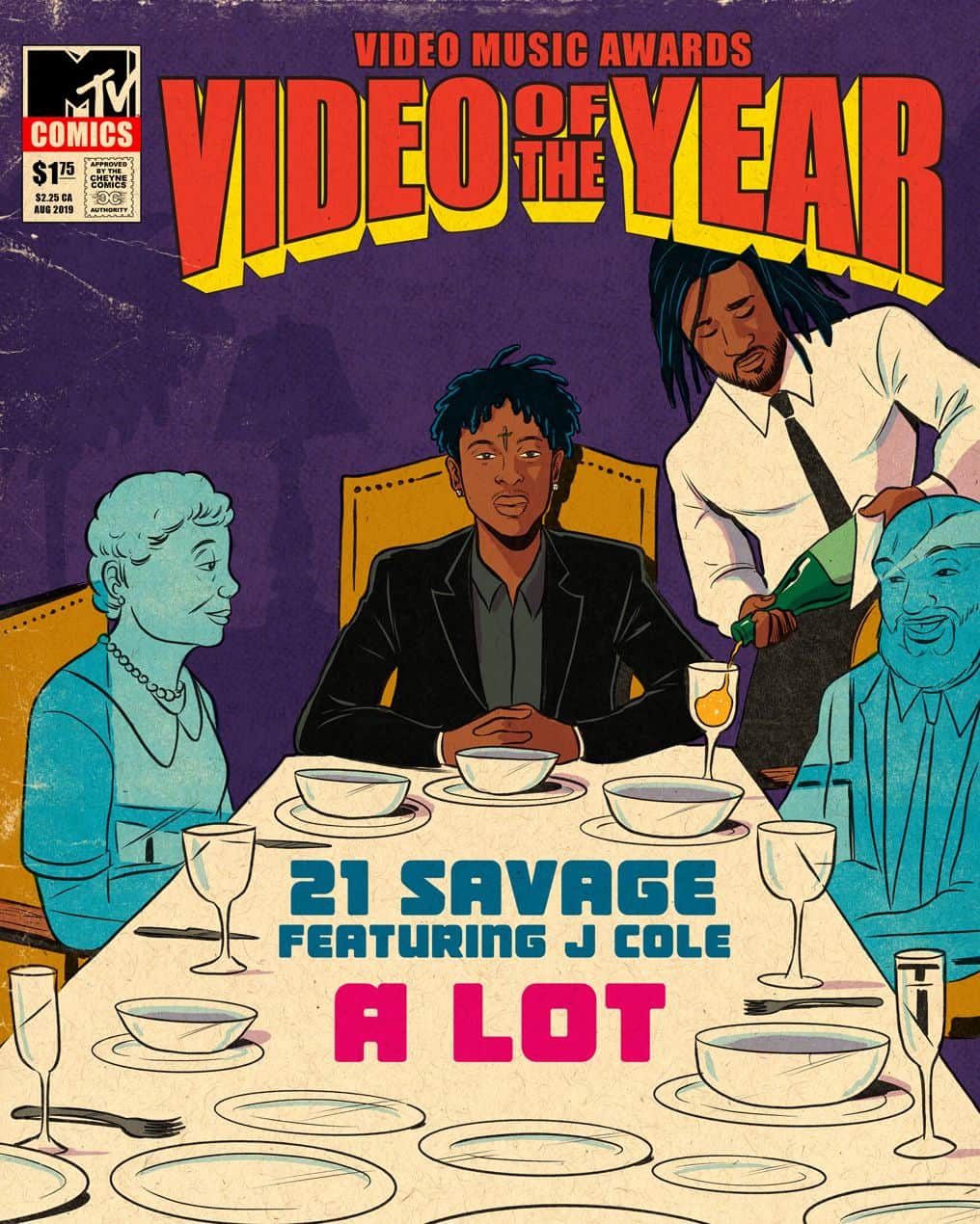 MTVさんのインスタグラム写真 - (MTVInstagram)「This comicbook cover of @21savage & @realcoleworld is 🔥See if they win a moonperson in 5 days on the #VMAs! #MTVxCheyne 🎨: @artbycheyne」8月21日 22時01分 - mtv