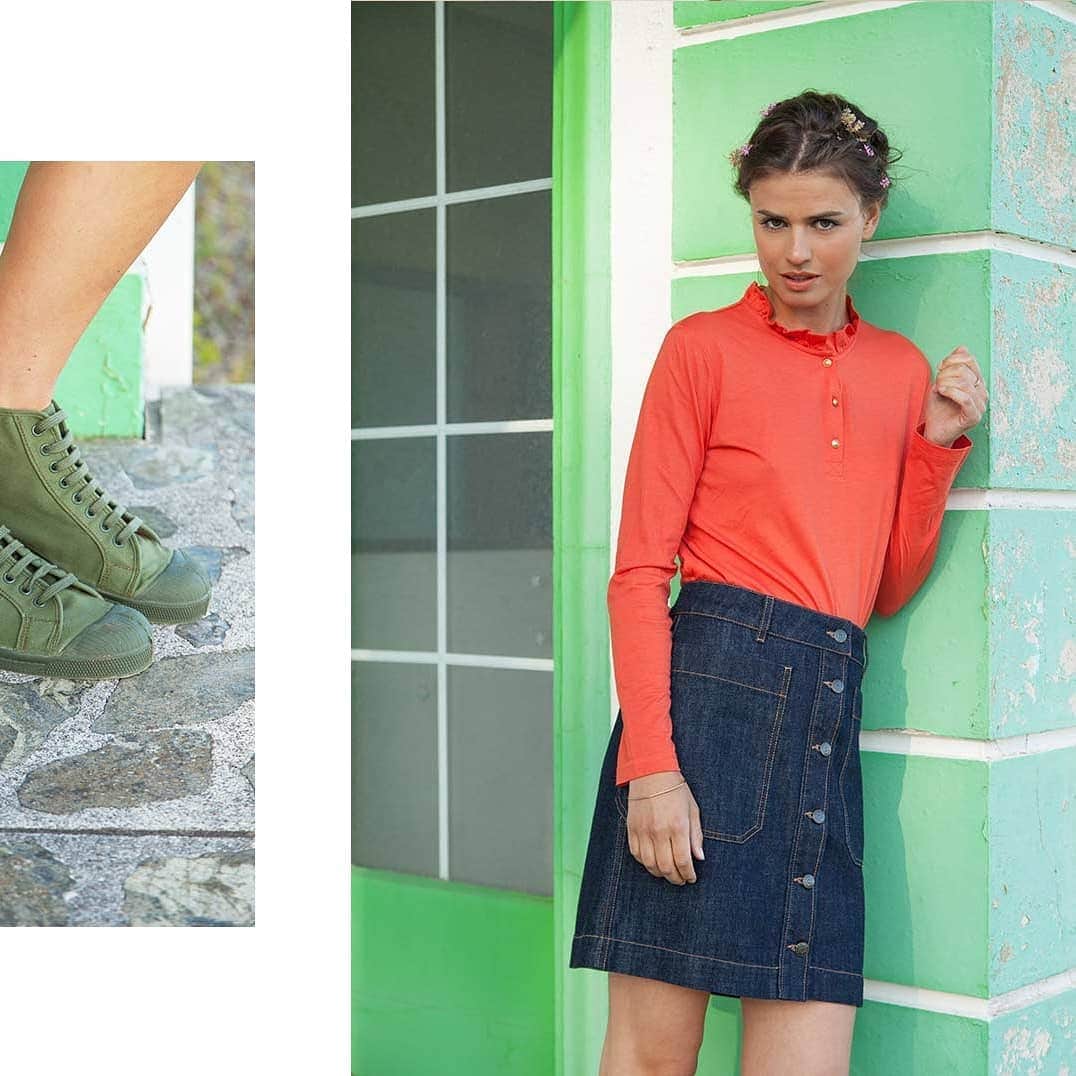 ベンシモンのインスタグラム：「La nouvelle capsule capture les couleurs vitaminées de l'été pour nous faire voyager toute l'année! 🍊 Découvrez vite notre capsule bohème en ligne et dans nos boutiques! ​🇬🇧 Our new capsule captures the vibrant colours of summer to make us travel all year round! 🍊 Discover our bohemian capsule online and in our shops! #summer #capsuleboheme #bensimon」