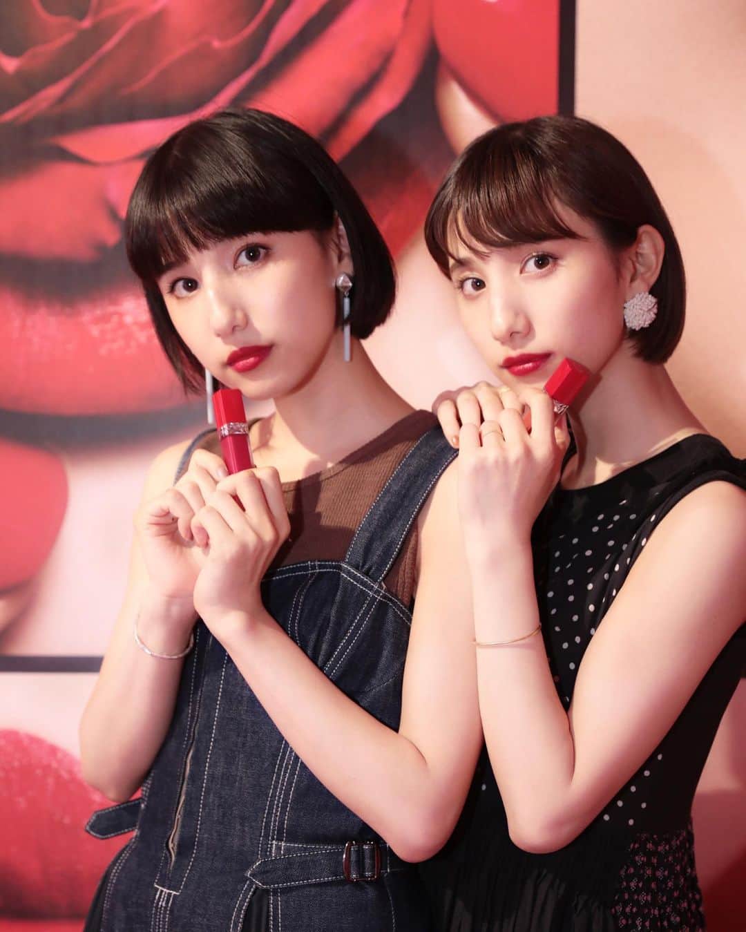 のインスタグラム：「"ROUGE DIOR CARE in Tokyo Special Workshop 2019 Fall Collection"参加してきました！  12時間持つと言われている新作リップ。。 よく食事食べた後とか塗り直し大変だけど、これだったら大丈夫だからほんと助かる💄💄 #ルージュディオールウルトラリキッド #ROUGEDIORULTRACARE @diormakeup #双子モデル #双子タレント」