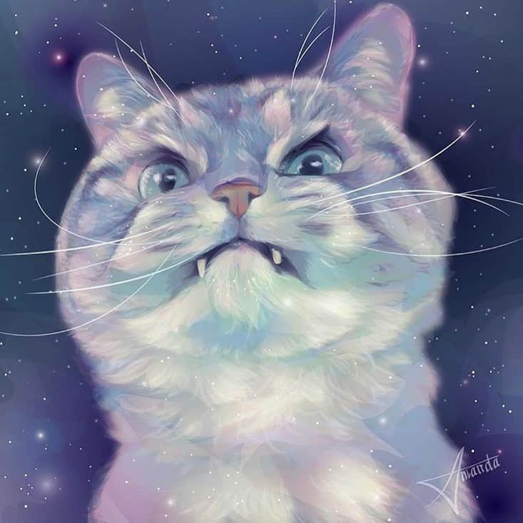 Lokiさんのインスタグラム写真 - (LokiInstagram)「More awesome art by @star.manda.art #art #artistic #beautiful #cats #catsofinstagram #catgram #cat #igersdaily #photooftheday」8月22日 0時40分 - loki_kitteh