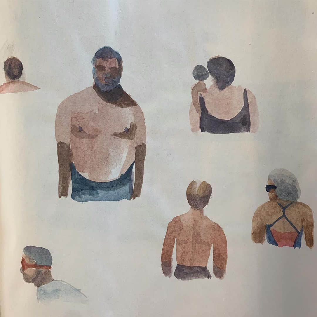ジェフ・マクフェトリッジのインスタグラム：「Travel as a reason to sit still. Painting as a reason to be less about who you are and more about the place you are in.」