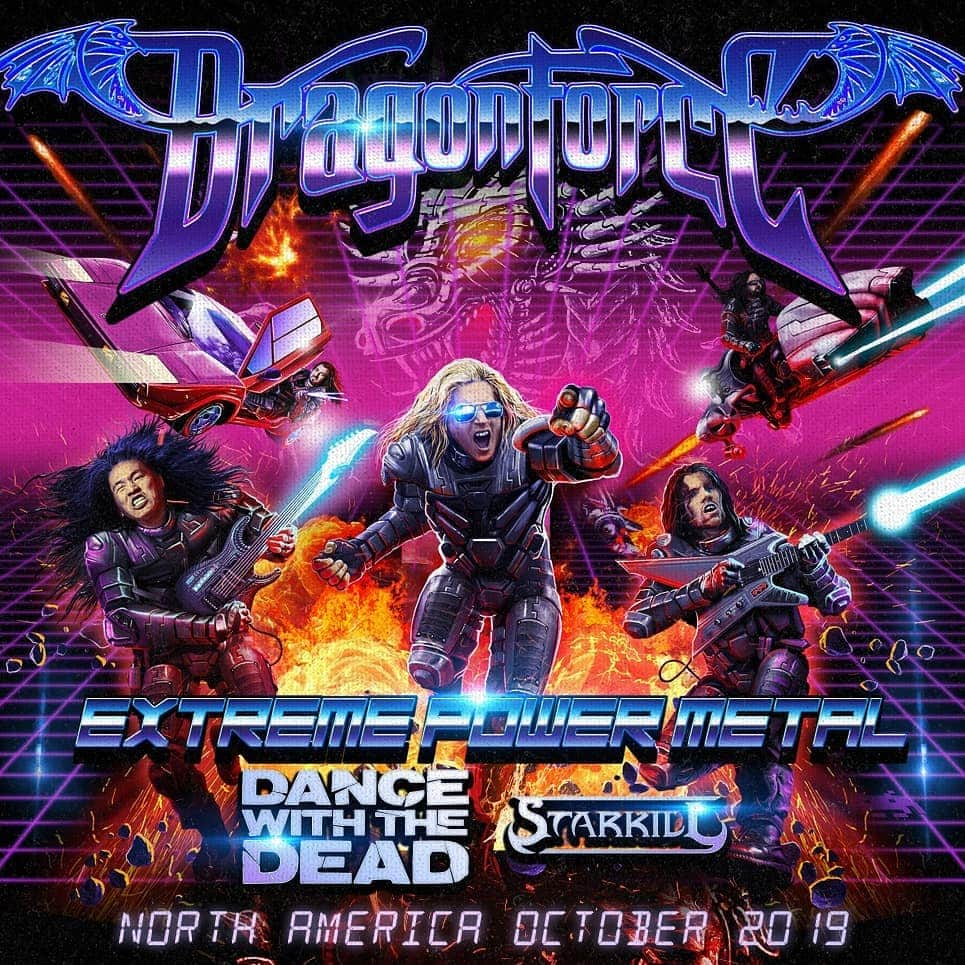 DragonForceさんのインスタグラム写真 - (DragonForceInstagram)「New @DragonForceHQ album #ExtremePowerMetal and tour to be unleashed on Sep 27th 2019! Who's coming to party? 🎊🎶🎸🕹️🍻 Pre-order and tickets links on bio 🤘😀🤘 US & Canada w/ @steventerreberry @dwtd + @Starkillofficial Oct. 1 - Tucson, AZ Oct. 2 - Albuquerque, NM Oct. 3 - Las Vegas, NV Oct. 4 - Fresno, CA Oct. 5 - Reno, NV Oct. 6 - Portland, OR Oct. 7 - Vancouver, BC Oct. 8 - Seattle, WA Oct. 10 - San Francisco, CA Oct. 11 - Santa Ana, CA Oct. 12 - Ventura, CA Oct. 13 - @theMegacruise - Los Angeles - UK w/ @lovebites_jp @mcrocklin @mcrocklinhutch  Nov. 2 - Edinburgh Nov. 3 - Hull Nov. 4 - Leeds Nov. 5 - Manchester Nov. 6 - Birmingham Nov. 8 - London Nov. 9 - Norwich Nov. 11 - Southampton Nov. 12 - Cardiff Nov. 13 - Northampton Nov. 14 - Newcastle - EU 2020 Feb. 5 - Tilburg, Holland SOLD OUT  Feb. 8 - Strasbourg, France  Feb. 9 - Lyon, France Feb. 11 - Paris, France Feb. 12 - Bordeaux, France Feb. 13 - Toulouse, France  Feb. 14 - Marseille, France Feb. 15 - Z7 - Pratteln, Switzerland Feb. 16 - Lausanne, Switzerland . #dragonforce #ExtremePowerMetal #heavymetal #powermetal #newalbum #touring #djent #triangle #synthwave #skyrim #hermanli #guitar #guitarsolo #guitarhero #livemusic #livestream @twitch #ironmaiden #sabaton #hammerfall #avantasia #helloween #steviet #metal #metalband #ibanez @dimarzioinc #guitarsolos #shredguitar」8月22日 1時15分 - dragonforcehq