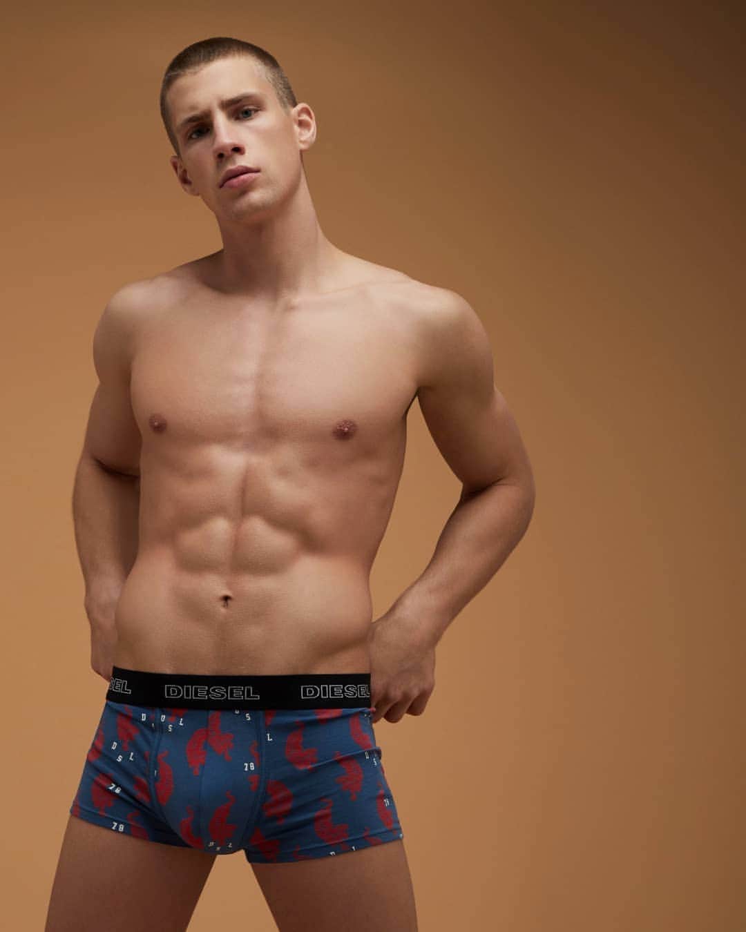 のインスタグラム：「Hey, my eyes of the tiger are up here. Fall Winter '19 Intimate Collection, for your roaring 20s.#DieselUnderwear」