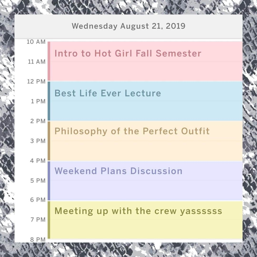 Victoria's Secret PINKさんのインスタグラム写真 - (Victoria's Secret PINKInstagram)「Now this is the class schedule of our dreams 😍! Plus, don't forget you can still score 25% off your PINK purch in stores with your student ID!」8月22日 2時01分 - vspink