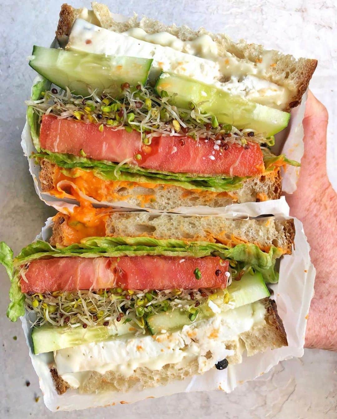 Whole Foods Marketさんのインスタグラム写真 - (Whole Foods MarketInstagram)「That layer of @yellowspringsfarm goat cheese... No words. 😍 We’ll be dreaming about this sandwich from @erinliveswhole for the foreseeable future. #sponsored」8月22日 7時12分 - wholefoods