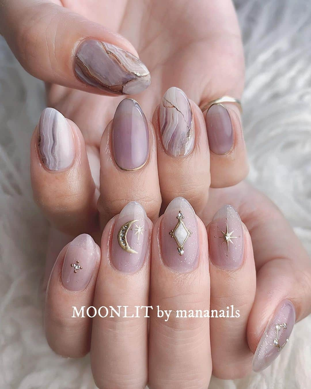 mananailsさんのインスタグラム写真 - (mananailsInstagram)「marble & fine jewelry ㅤ ☾オフ込み120min」8月22日 7時22分 - mananails