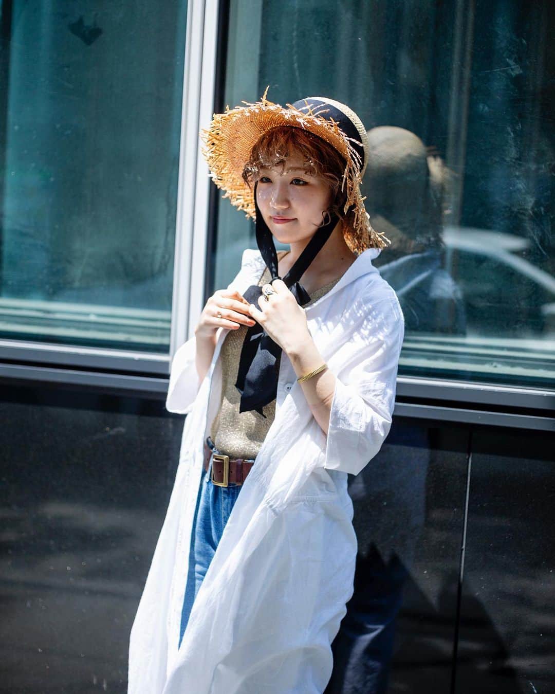 CA4LA ラフィア リボン付き 麦わら帽子 CA4LAさんのインスタグラム写真