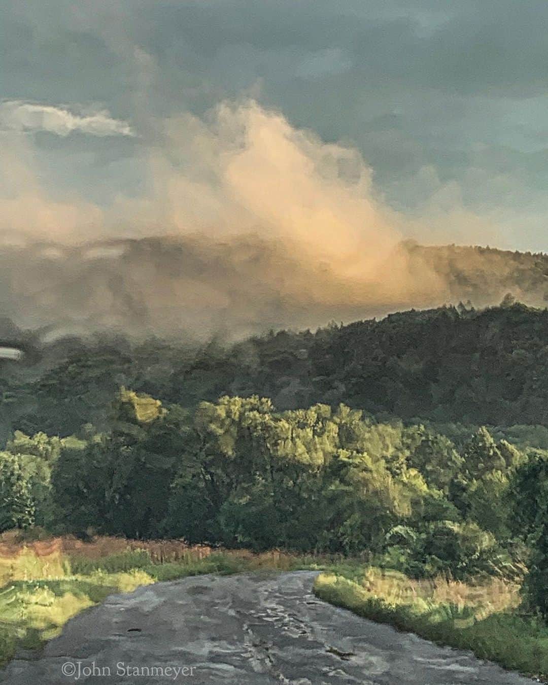 ジョン・スタンメイヤーさんのインスタグラム写真 - (ジョン・スタンメイヤーInstagram)「Photo 1: Tyringham, Massachusetts. Photo 2: Mato Grosso, Brazil - This early evening I was driving home through Tyringham, Massachusetts, when a most beautiful rain came. Almost quickly as it had begun, it ended. A warm shaft of sunlight appeared that lit a hill with a cloud of thick fog that briefly passed before my dripping wet windshield...felt I was driving through a painting. I began to feel sad, then sick. The cloud of fog resembled smoke from a fire, and I became sadder, deeply disturbed by the reality taking place in Brazil at the very moment I saw such beauty. I published this series of prettiness on my IG Stories earlier this evening for a reason...to lure us in through what we seek as people; Beauty. Closing with the reality also in occupancy on our earth, recent photos moving across Instagram showing the most extreme levels of the Amazon rainforest burning. The second photograph here I took back in 2008 flying over the Mato Grosso region of Brazil on a story for @natgeo. Those were the worst days of destruction to the lungs of our earth. Today we are ringing our extinction alarm louder than ever...there are 85% more fires in the Amazon than last year. Our leaders have gone mad. Some of us, through greed, have joined their delusion. Making matters worse, there’s a movement on social media with the hashtag, #prayforamazonia. You can pray if you want. Reality...we don’t need “prayers” for the Amazon. We need humanity to hold our politicians, and each of us, accountable for the ruinous actions we are doing to ourselves. - #amazon #burning #environment #earth #amazonablaze #fire #smoke #amazonburning #matogrosso #tyringham #massachusetts #intheberkshires #fog #sun #trees #extinctionalarm」8月22日 13時38分 - johnstanmeyer