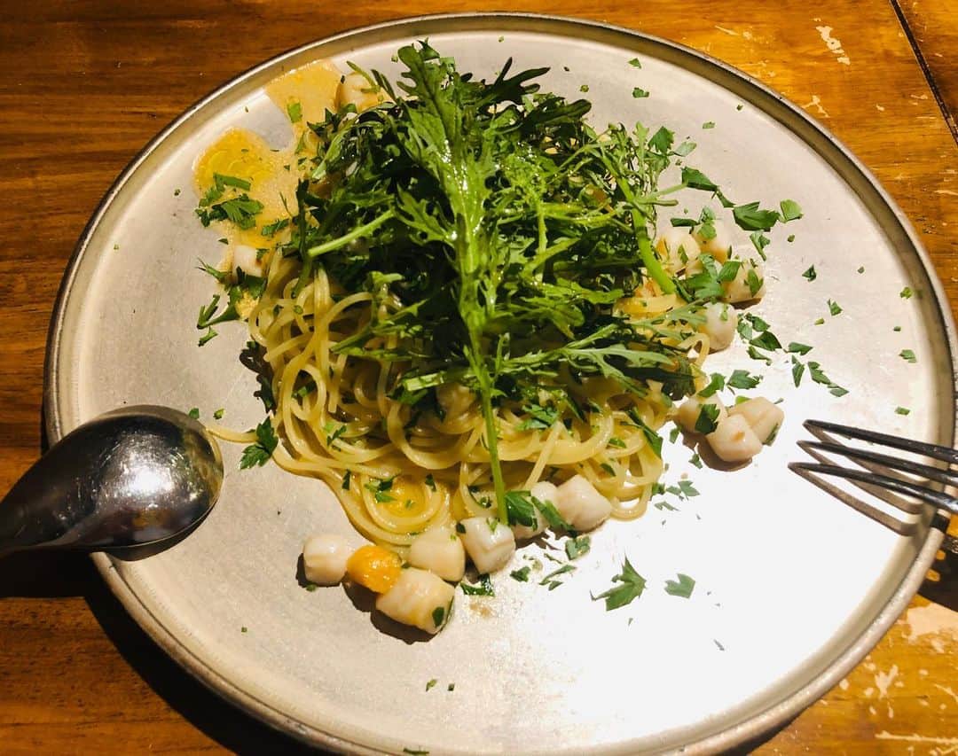 逸見太郎さんのインスタグラム写真 - (逸見太郎Instagram)「Arancia (アランチャ)  #郡山市朝日3丁目#アランチャ #パスタ店#today'slunch#pasta#小柱とカラシ菜のペペロンチーノ#素材にこだわってます#ふくしま  3度目の訪問ですがいつ行っても ホントに美味しい😋」8月22日 17時17分 - taro_itsumi