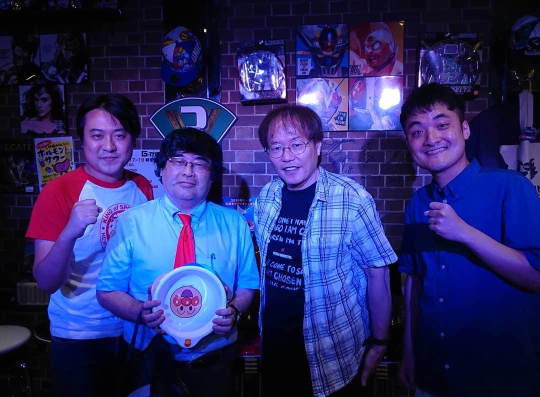 のインスタグラム：「田中ケロさんのリングコールを聞いて育ったので極上空間でした。  そしてトークが尽きないよ！ NEXTも期待しましょう。  #田中ケロ  #田中秀和  #柴田惣一  #ジグザグ宮澤  #あの頃の新日本プロレスの話し最高だな」