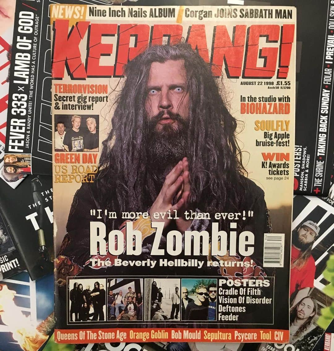 Kerrang!さんのインスタグラム写真 - (Kerrang!Instagram)「21 years ago today, Rob Zombie hit the cover of Kerrang! magazine! 🧟‍♂️ . . . #robzombie #tbt #throwbackthursday」8月22日 20時20分 - kerrangmagazine_