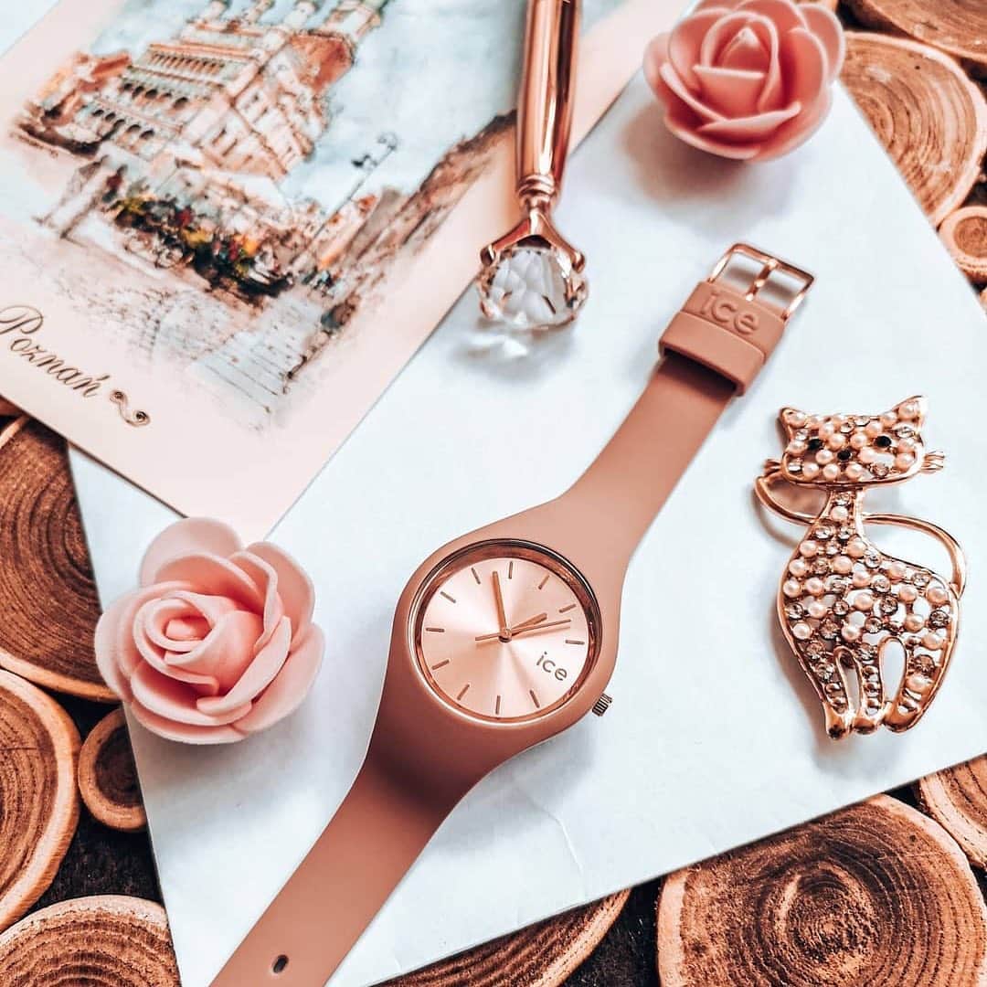 のインスタグラム：「Think happy thoughts 💭 ( @jestem_lika ) #icewatch #changeyoucan #iceduochic #beduobechic #blush #nude #pink #happy #thoughts #beauty」