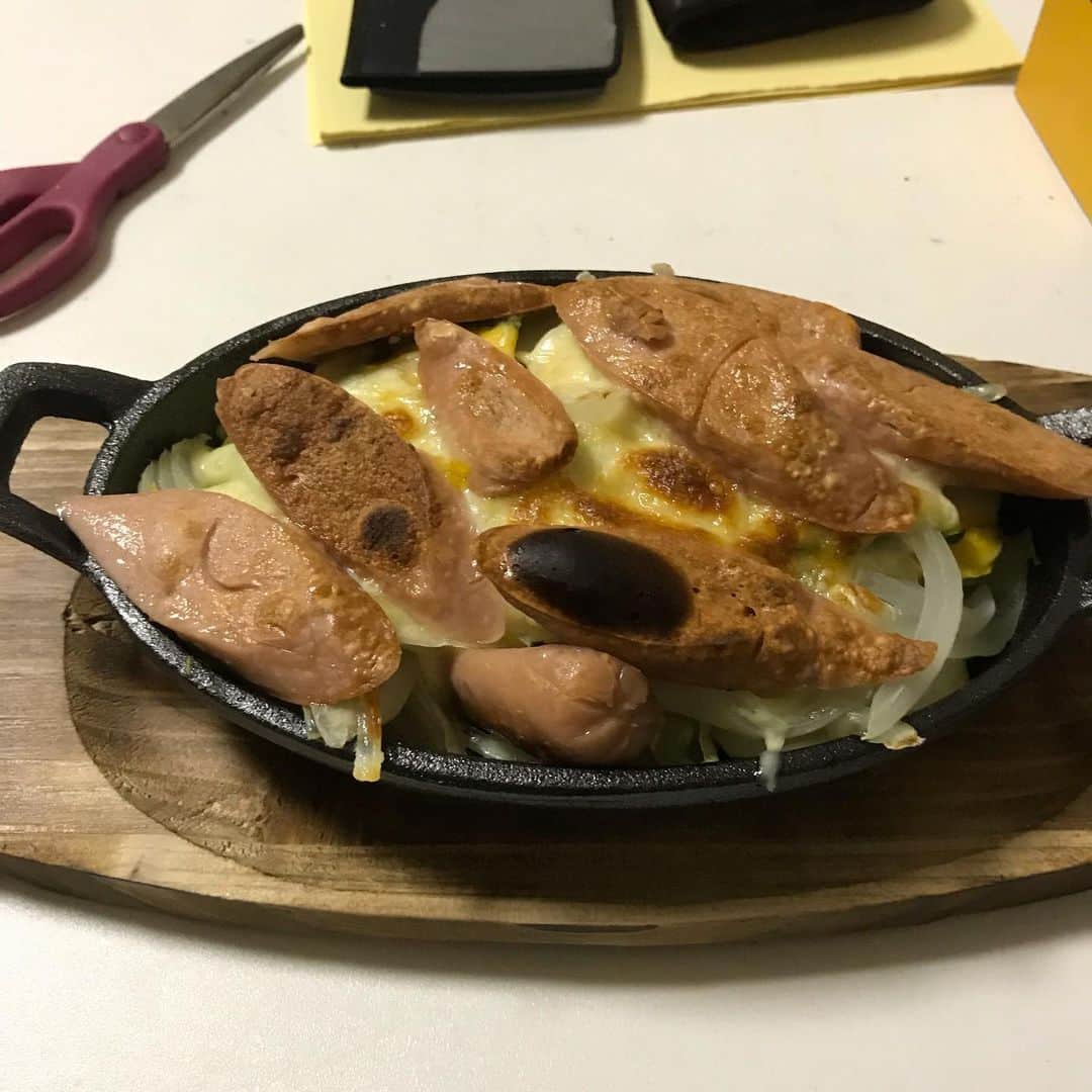 のインスタグラム：「ピヨ卵の料理コーナーでやってたカボチャのグラタンもどき 2日連続で挑戦したらだいぶ美味しそう #ピヨ卵 #料理特盛り元気もり」