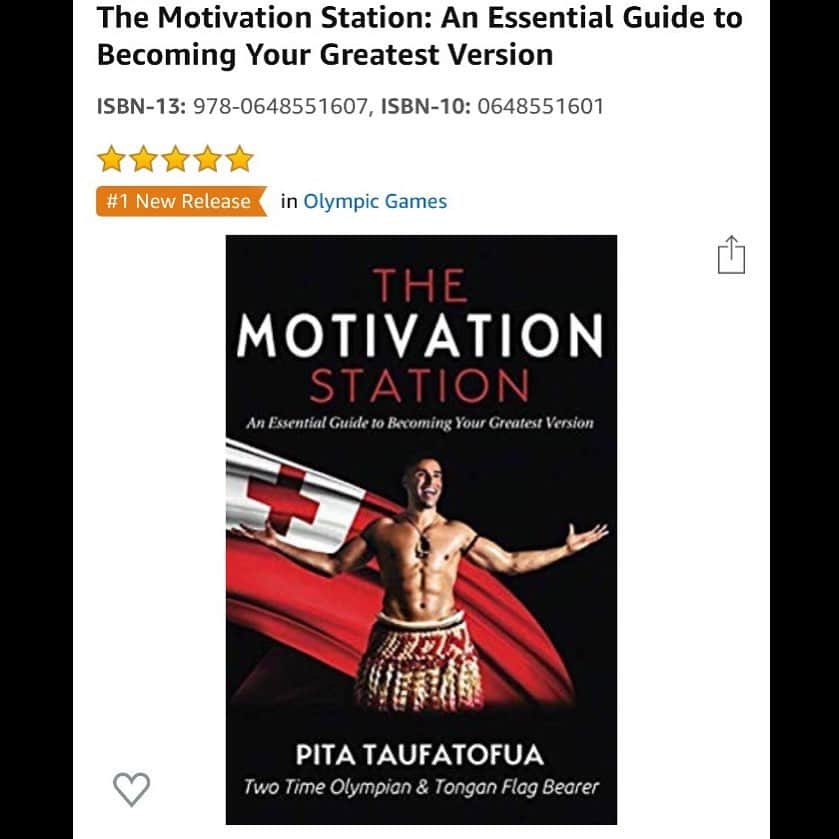 ピッタ・タウファトフアさんのインスタグラム写真 - (ピッタ・タウファトフアInstagram)「Some great news! I found out that my book “The Motivation Station” - An essential Guide to becoming your greatest version ... which I released over a month  ago reached Amazons Number One  New Release in two different categories - Olympics and Psychology! This happened with no book tour and zero marketing budget. It happened because you the reader made it possible. Thank you to all of you. I promise to make it available in more formats and in more places over the coming months 🙏🏽😊 Currently Available on amazon」8月23日 6時37分 - pita_tofua