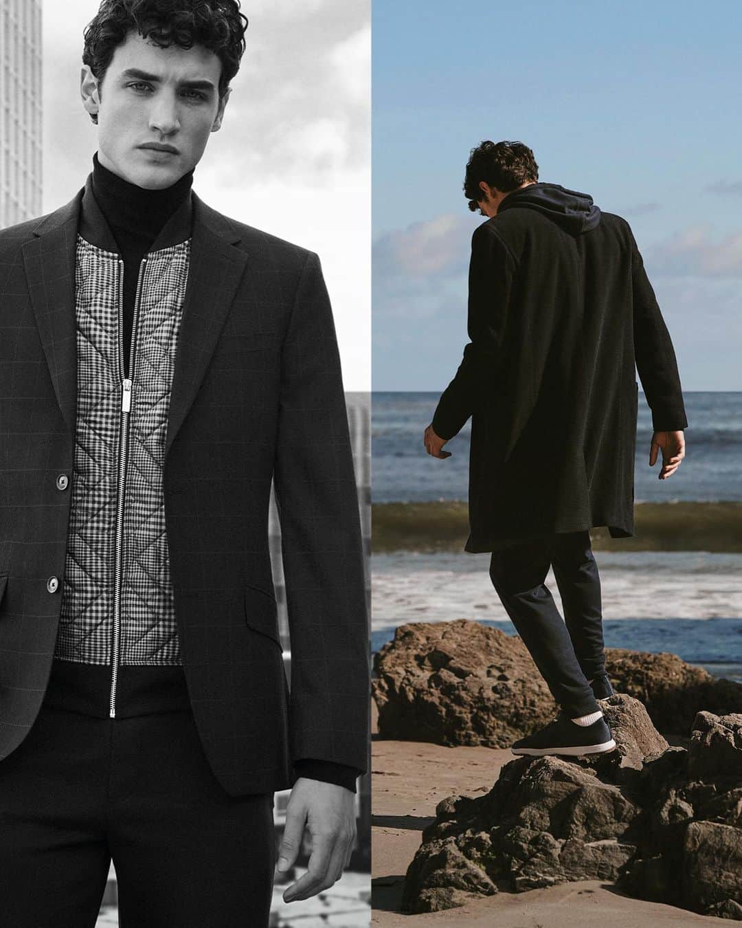 ペリーエリスのインスタグラム：「Our fall 2019 collection adapts to fit the weather and keep you life ready all season long. Link in bio. #PerryEllis」