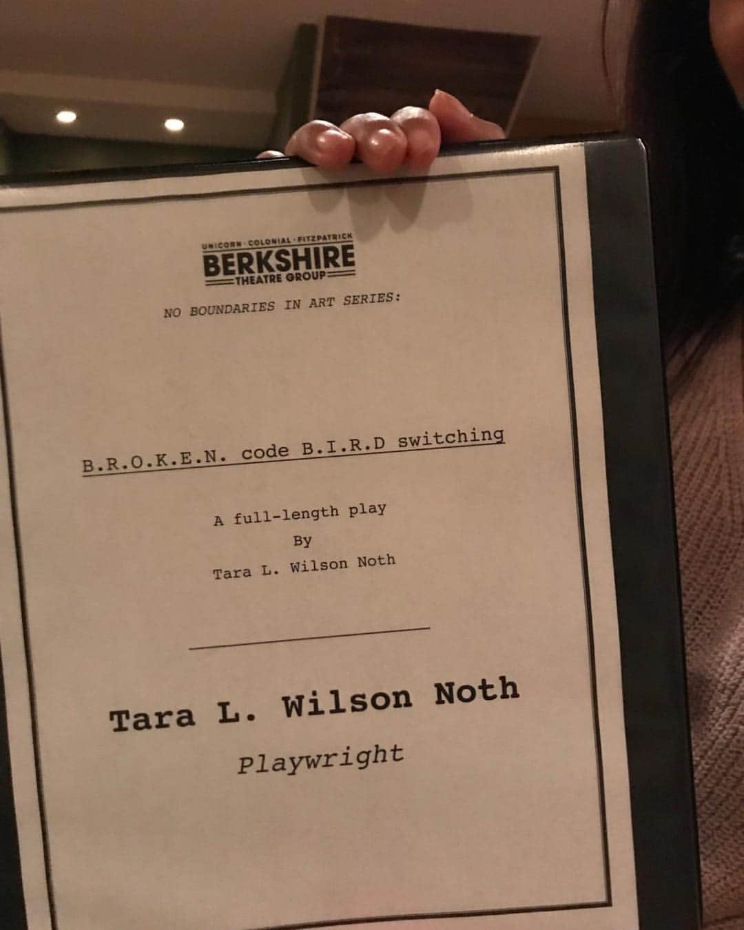 クリス・ノースのインスタグラム：「We’re all excited for the reading of Tara’s new play directed by @raynacam at @berkshiretheatregroup in Stockbridge- Friday 2pm!! #theberkshires」