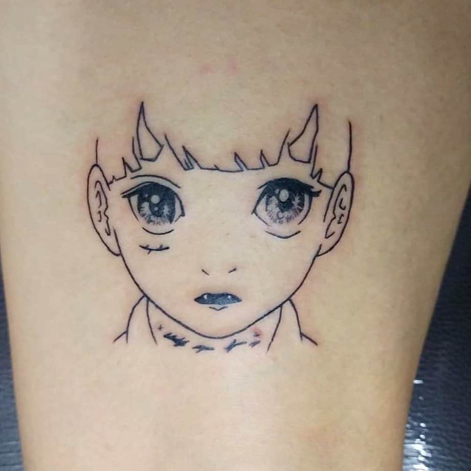 下田ひかりさんのインスタグラム写真 - (下田ひかりInstagram)「Aww💕 I love this tattoo by @deartymlnd based on one of my characters! Thank you for getting inspired and sharing this with me! 🙌🙏 If you have tats of my work, please tag me @hikarishimoda #hikarishimoda because I love seeing them! 🥰😍 #hikarishimoda #tattoo #art #painting #manga #anime」8月23日 3時58分 - hikarishimoda