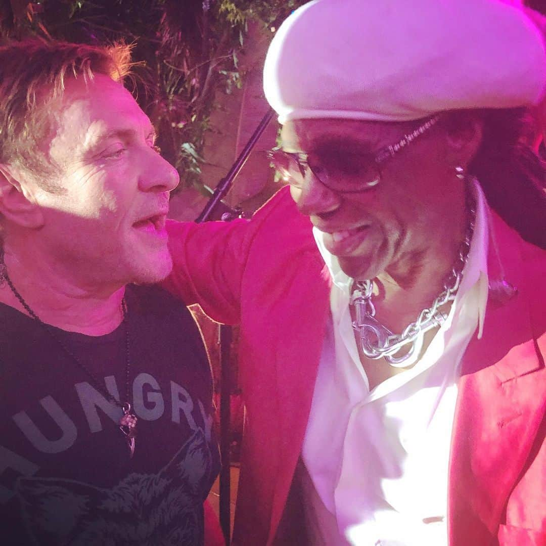 ナイル・ロジャースさんのインスタグラム写真 - (ナイル・ロジャースInstagram)「W my friend Simon LeBon #charlie from @duranduran my longest working relationship. #thereflex #notorious #wildboys etc. Great #party w @thechicorganization」8月23日 17時09分 - nilerodgers