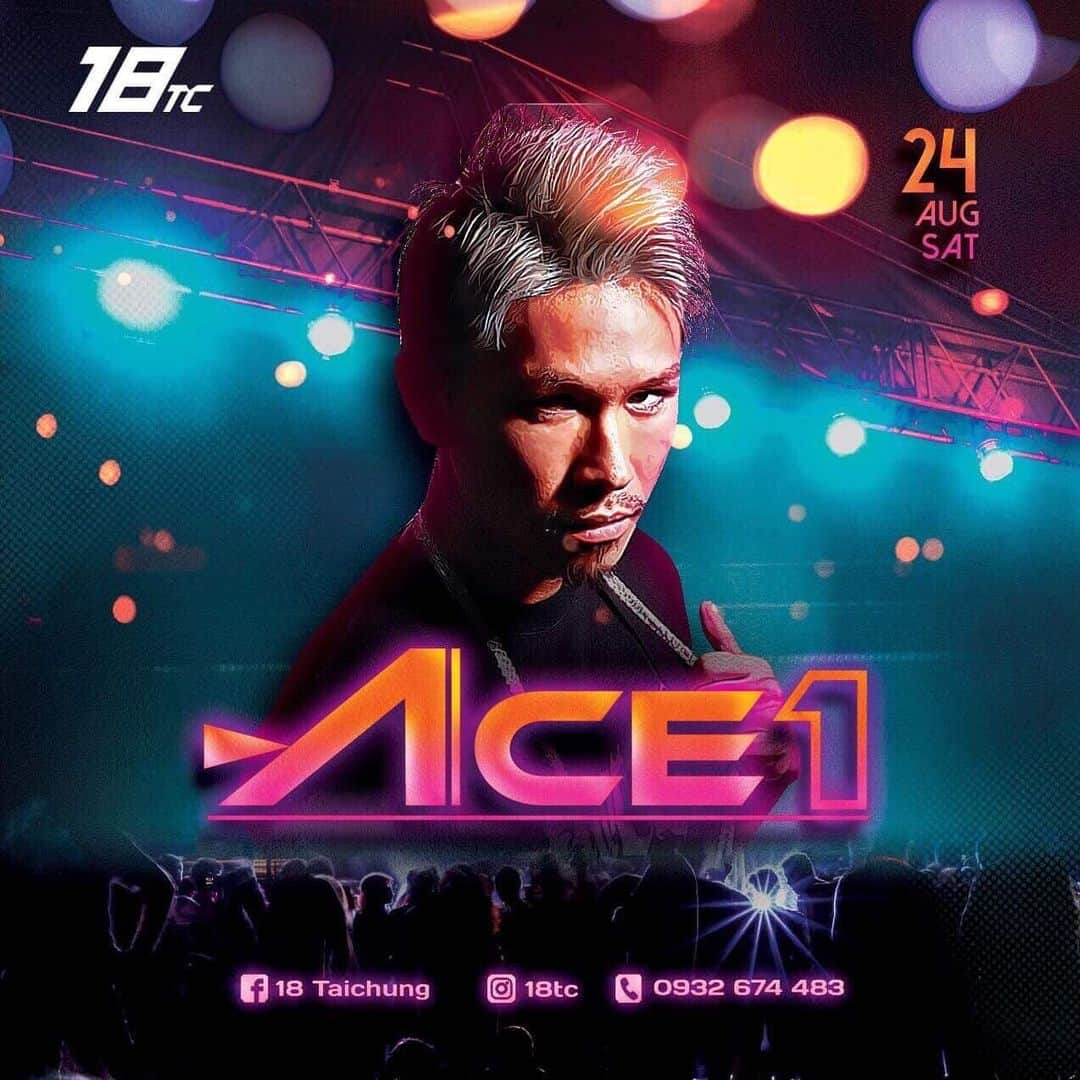 DJ ACEさんのインスタグラム写真 - (DJ ACEInstagram)「🇹🇼﻿ See you tomorrow Taiwan @18tc !!﻿ ﻿ 明日は台湾18TC！﻿ 南部は台風直撃だけど、台北は大丈夫だとか大丈夫じゃないとか🤔﻿ ﻿ #台湾﻿ #taiwan﻿ #18TC﻿ #ACE1」8月23日 17時39分 - ace1djace