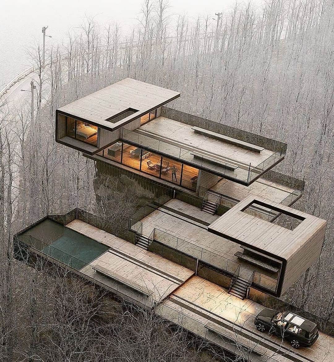 Architecture - Housesさんのインスタグラム写真 - (Architecture - HousesInstagram)「Concrete minimalist home designed and visualized by @saeid.yousefvand . #luxury #luxuryhome #architect #luxuryhouse #arquitectura #luxurylife #luxurylifestyle #instadaily #homes #homestyle #instagood #homestyling #architecture #usa #architectureporn #design #modern #architects #miami #interiordesign #instahome #render #3d」8月23日 20時31分 - _archidesignhome_