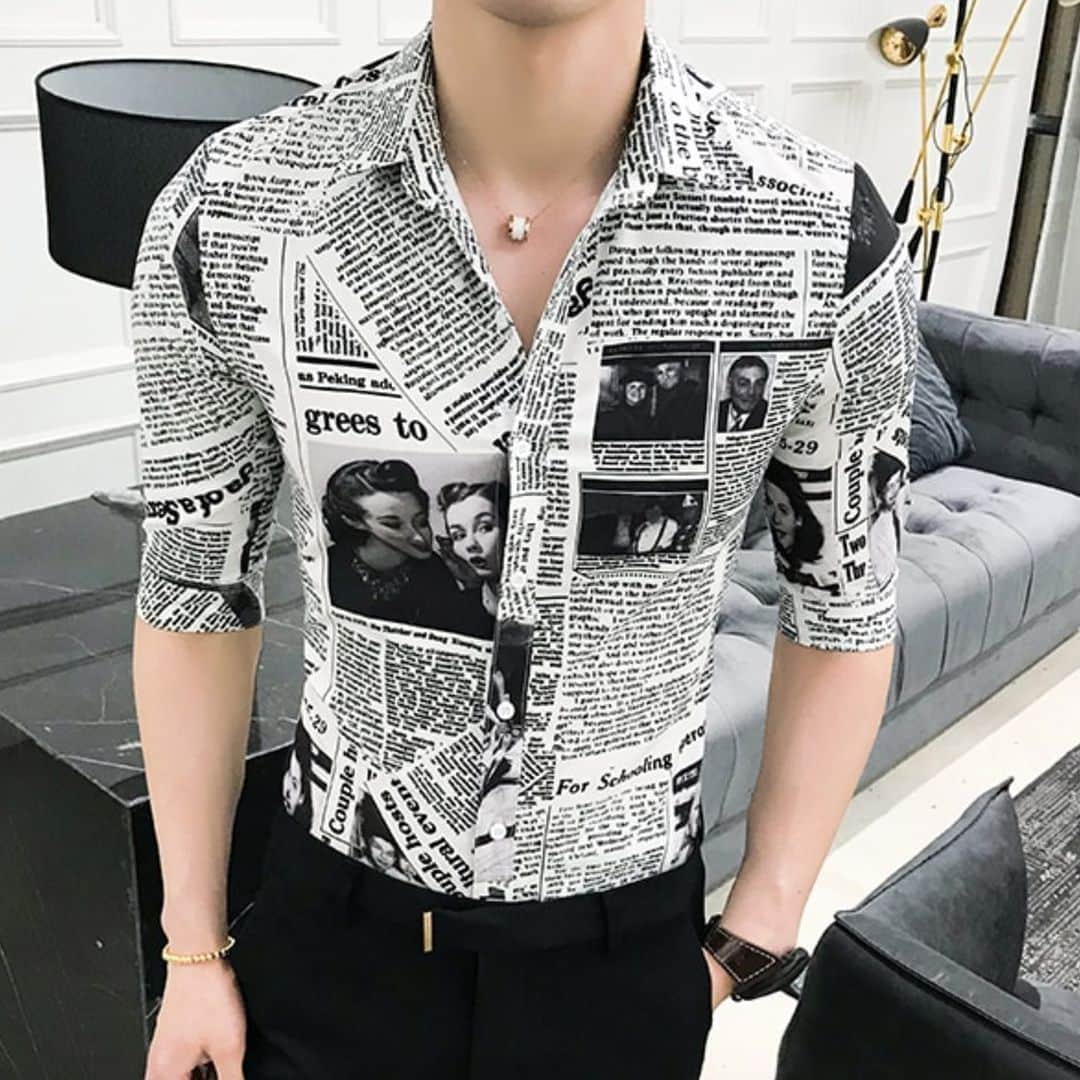UrbanStoxさんのインスタグラム写真 - (UrbanStoxInstagram)「Introducing the newly-arrived Contemporary Newspaper Dress Shirt, $49 shipped, available in sizes XS to XL only at urbanstox.com :)」8月24日 2時48分 - urbanstox