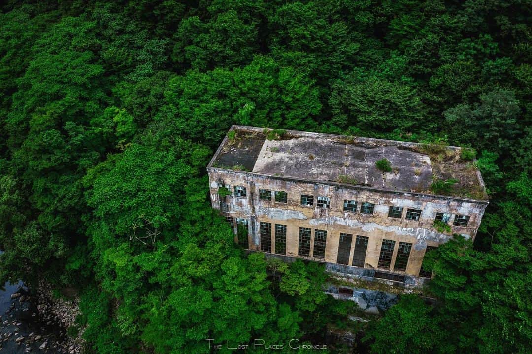 啝 （わ）のインスタグラム：「Abandoned power plant 𓆲 𓆲 𓆲 #droneoftheday #djimavicpro #djiglobal #drone #dronephotography #dronestagram #dji #topdronephotos #fromwhereidrone #wedroneasia #droneosoar #skyhilife  #japan_urbex #JJ_URBEX #jp_gallery #kf_urbandonedmasks #KINGS_ABANDONED #m3xtures #Meistershots #moodygrams #nature_takes_over #natures_reclaim #ominous_perfection #pr0ject_uno #rsa_preciousjunk #savethedecay #sfx_decay」