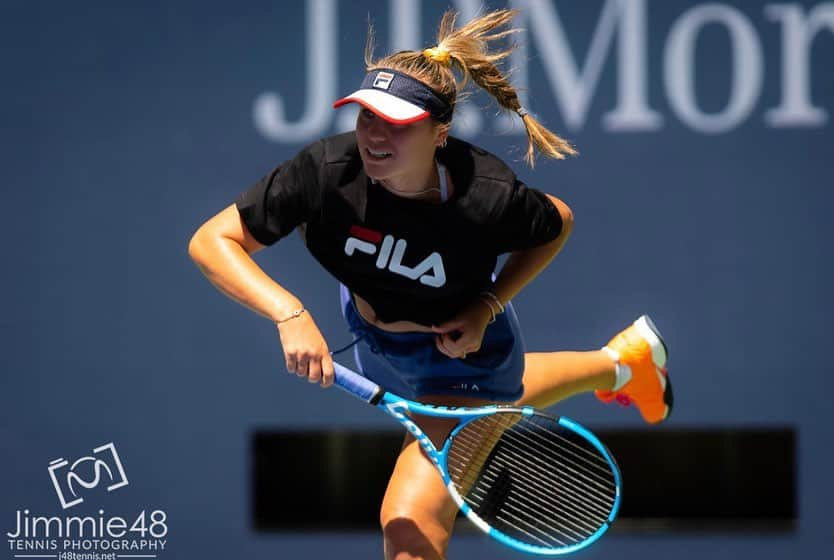 ソフィア・ケニンさんのインスタグラム写真 - (ソフィア・ケニンInstagram)「New “cool” invention @usopen :) Solid session with @carogarcia yesterday!」8月23日 23時12分 - sofia.kenin