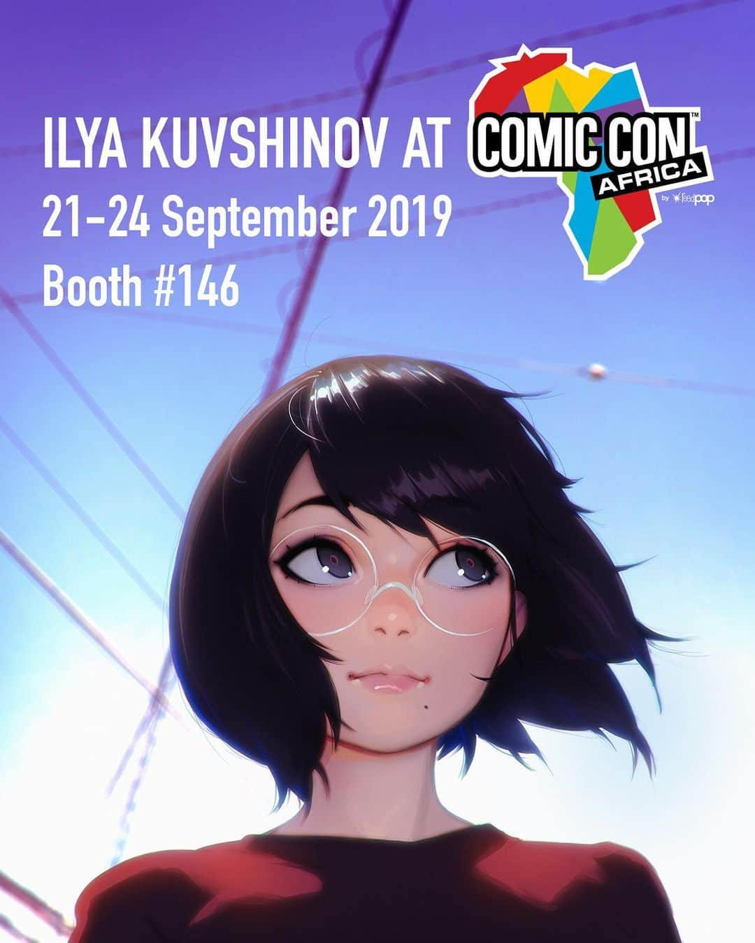 イリヤ・クブシノブ さんのインスタグラム写真 - (イリヤ・クブシノブ Instagram)「I am happy to announce that I will be at Comic Con Africa as a guest artist! ✨ September 21-24, booth 146, right next to the awesome @artofwarrenlouw! There will be exclusive prints, live demos and more, so please come to say hi! I will let you know the details of which days live demos and panels will be held soon!」8月23日 23時20分 - kuvshinov_ilya