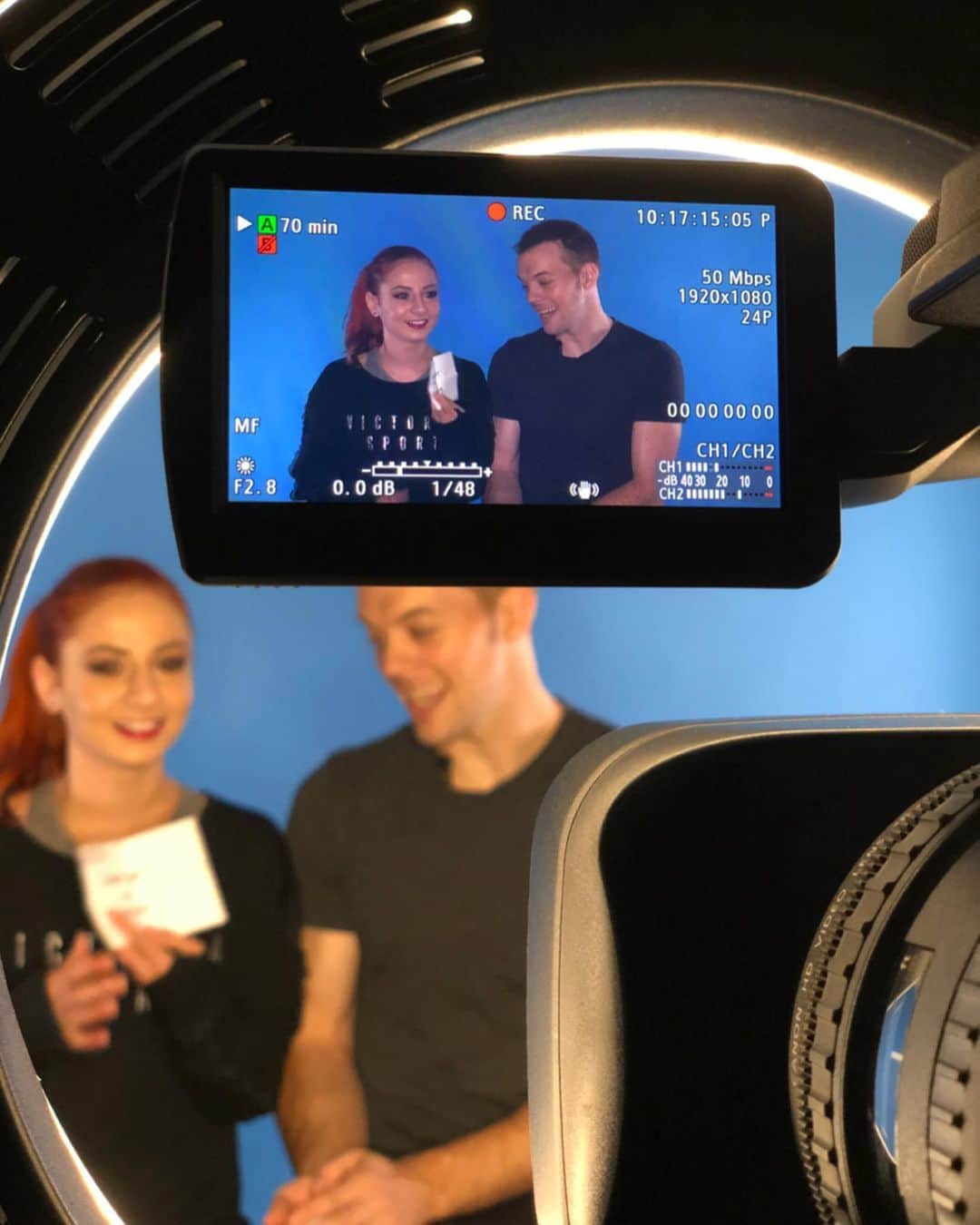タラ・ケインのインスタグラム：「Always down to clown during media at champs camp #fbf  Can’t wait to head to Cali tomorrow to debut our new programs and do it all again! @usfigureskating」