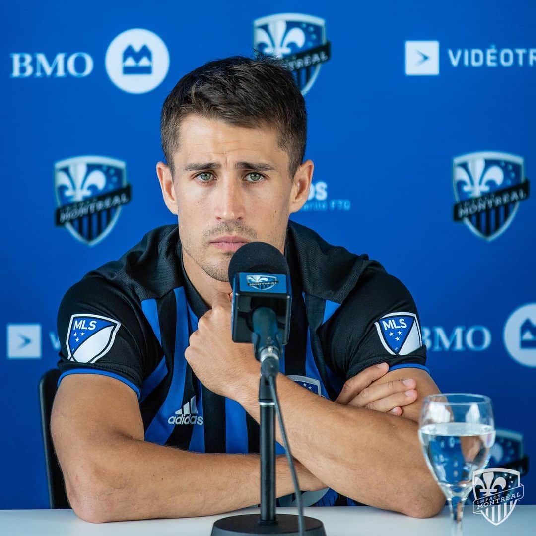 ボージャン・クルキッチのインスタグラム：「F O C U S 🔜 #RivalryWeek 💪🏻🔵⚪⚫ #IMFC #AllezMTL #MLS」