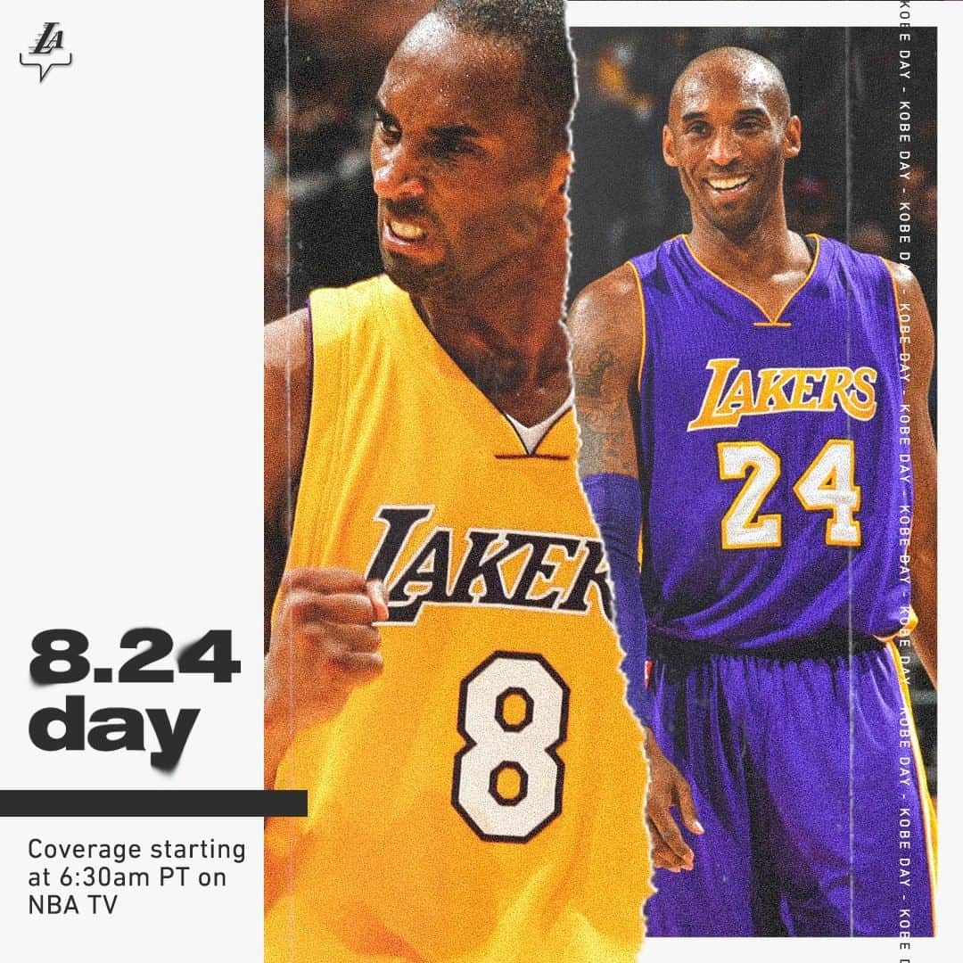 Los Angeles Lakersさんのインスタグラム写真 - (Los Angeles LakersInstagram)「There's only one way to spend 8/24: A Mamba Marathon on @nbatv」8月24日 11時43分 - lakers